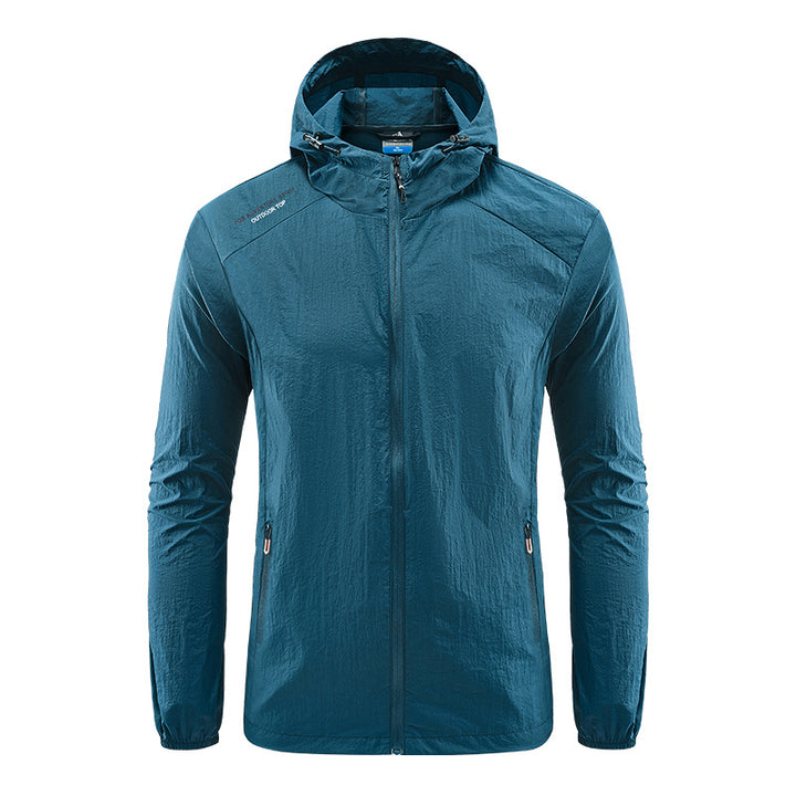 Veste d'été à capuche ultralégère pour homme, coupe-vent et anti-soleil