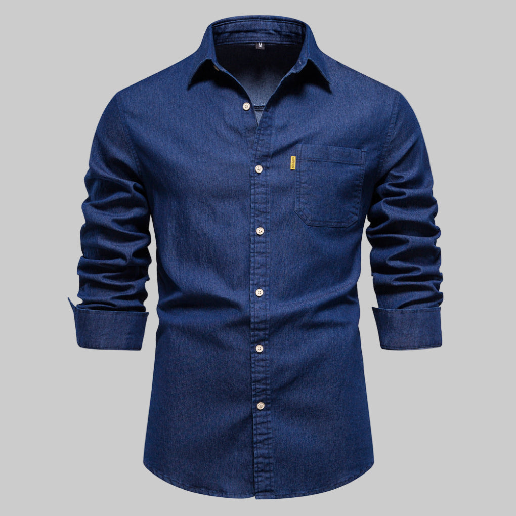 Chemise en jean à manches longues pour homme