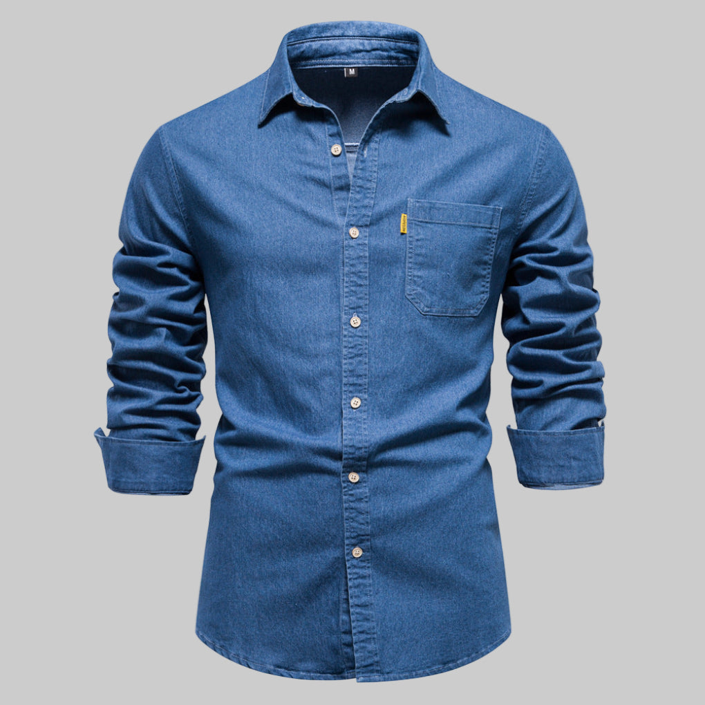Chemise en jean à manches longues pour homme