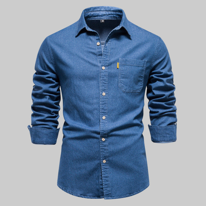 Chemise en jean à manches longues pour homme