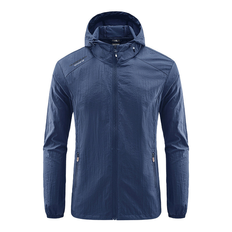 Veste d'été à capuche ultralégère pour homme, coupe-vent et anti-soleil