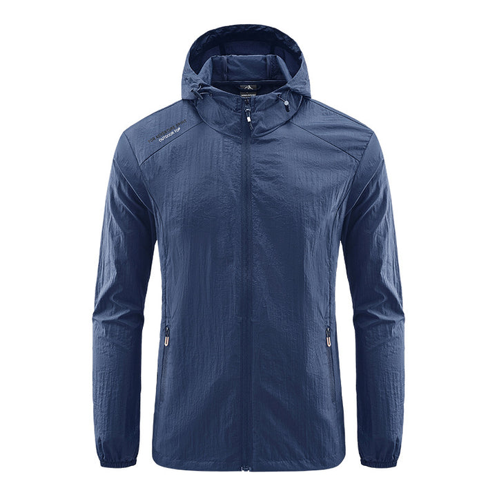 Veste d'été à capuche ultralégère pour homme, coupe-vent et anti-soleil