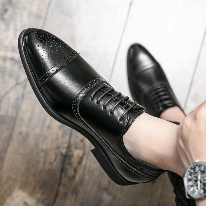Chaussures richelieu en cuir poli pour homme