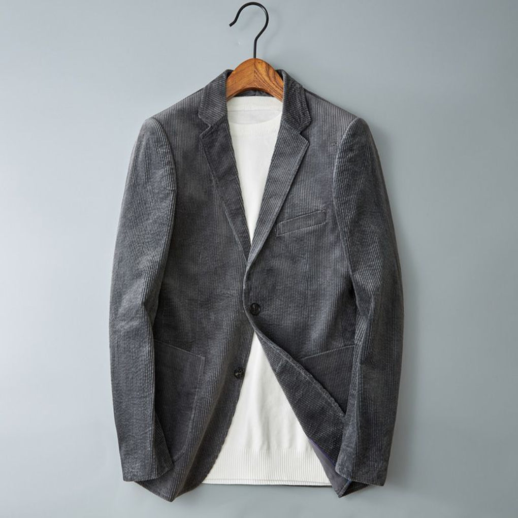 Veste décontractée élégante en velours côtelé à coupe structurée
