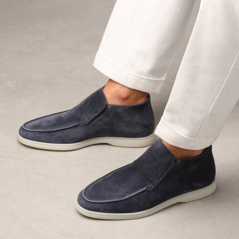 Mocassins élégants en cuir suédé pour hommes