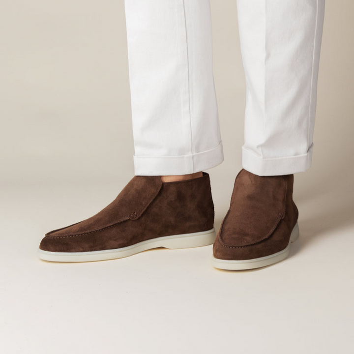 Mocassins élégants en cuir suédé pour hommes