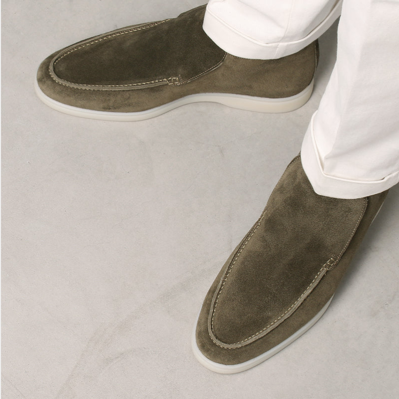 Mocassins élégants en cuir suédé pour hommes