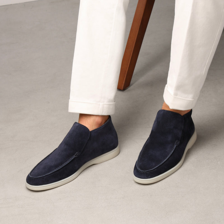 Mocassins élégants en cuir suédé pour hommes