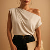 Top Off-Shoulder à Manches Chauve-Souris pour Femme