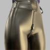 Leggings élégants et brillants avec fermeture éclair