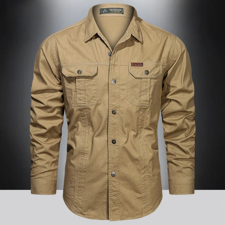 Chemise d'extérieur à manches longues pour homme