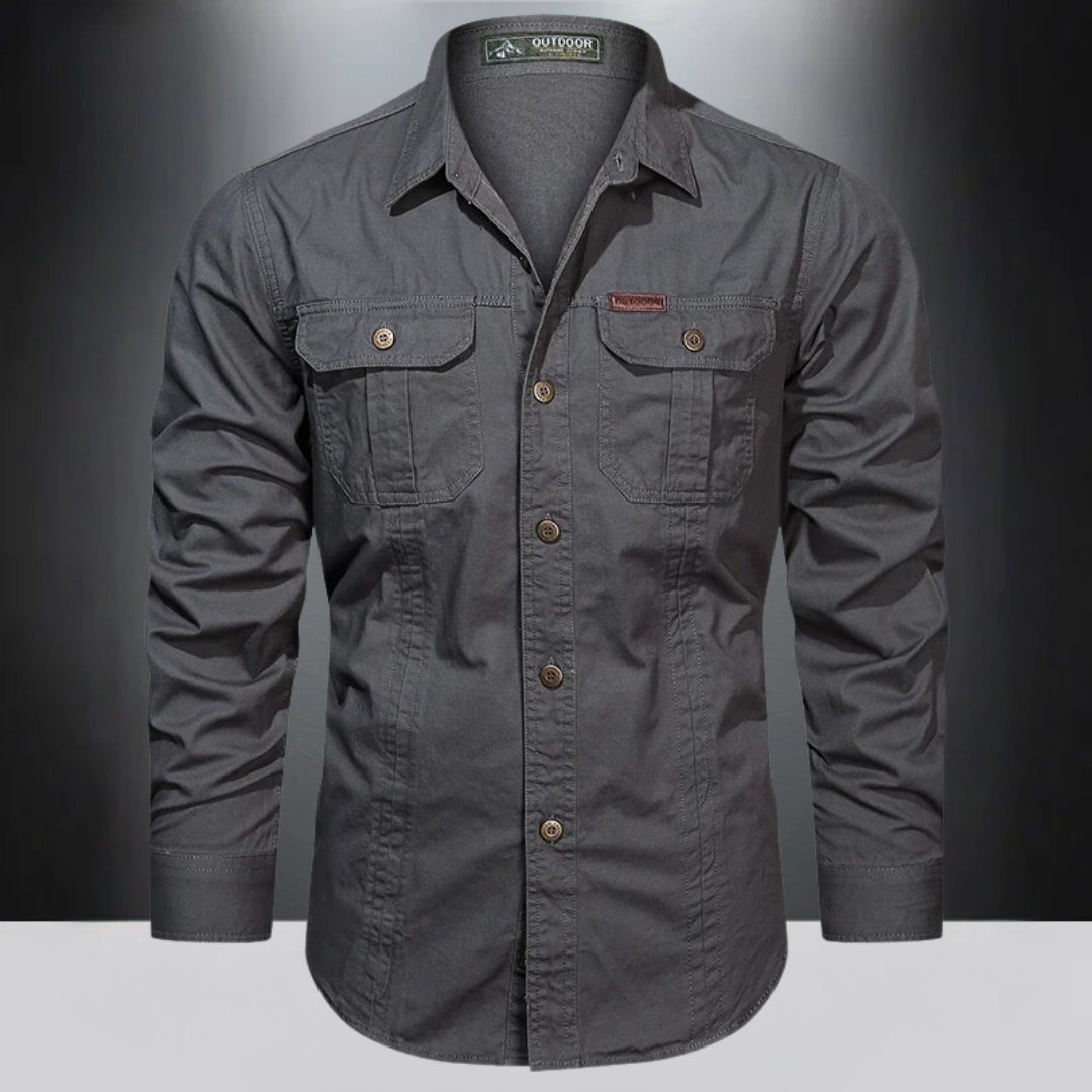 Chemise d'extérieur à manches longues pour homme
