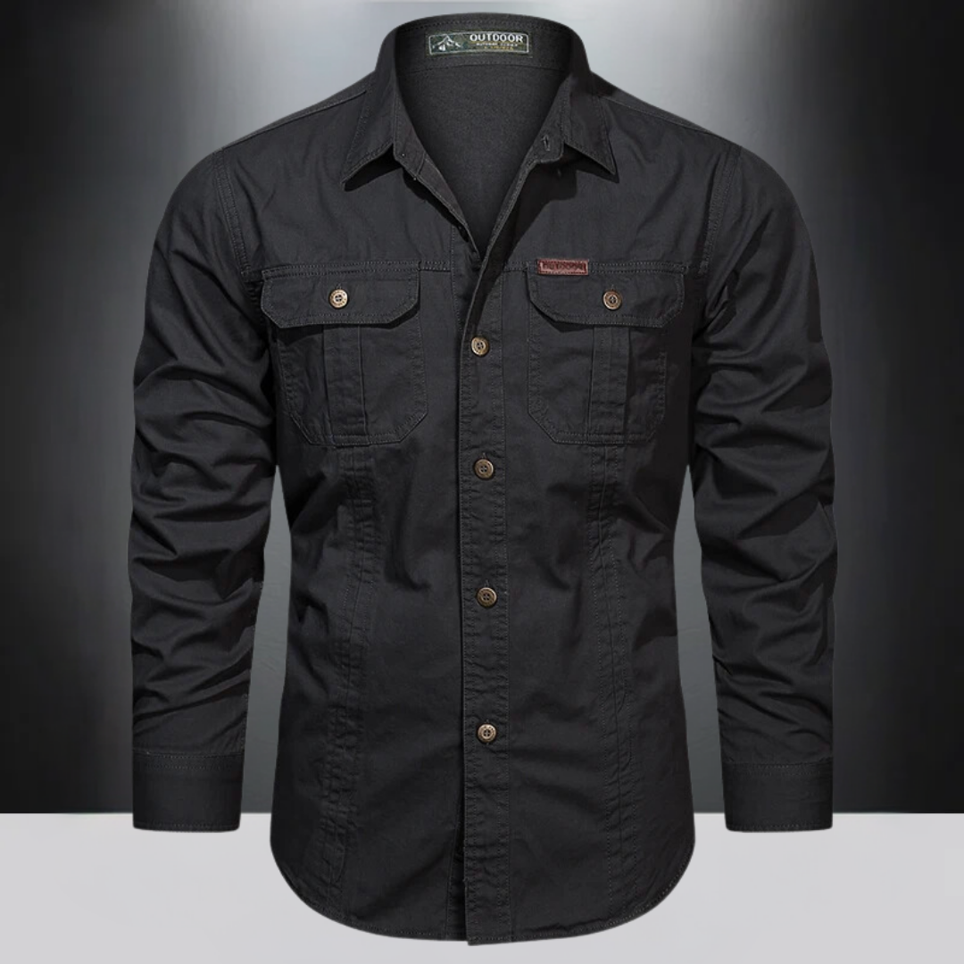 Chemise d'extérieur à manches longues pour homme