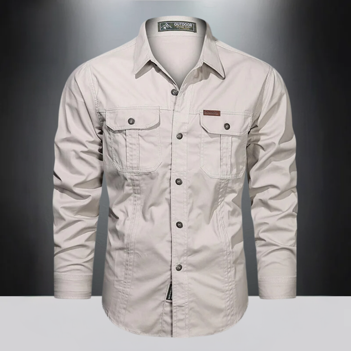Chemise d'extérieur à manches longues pour homme
