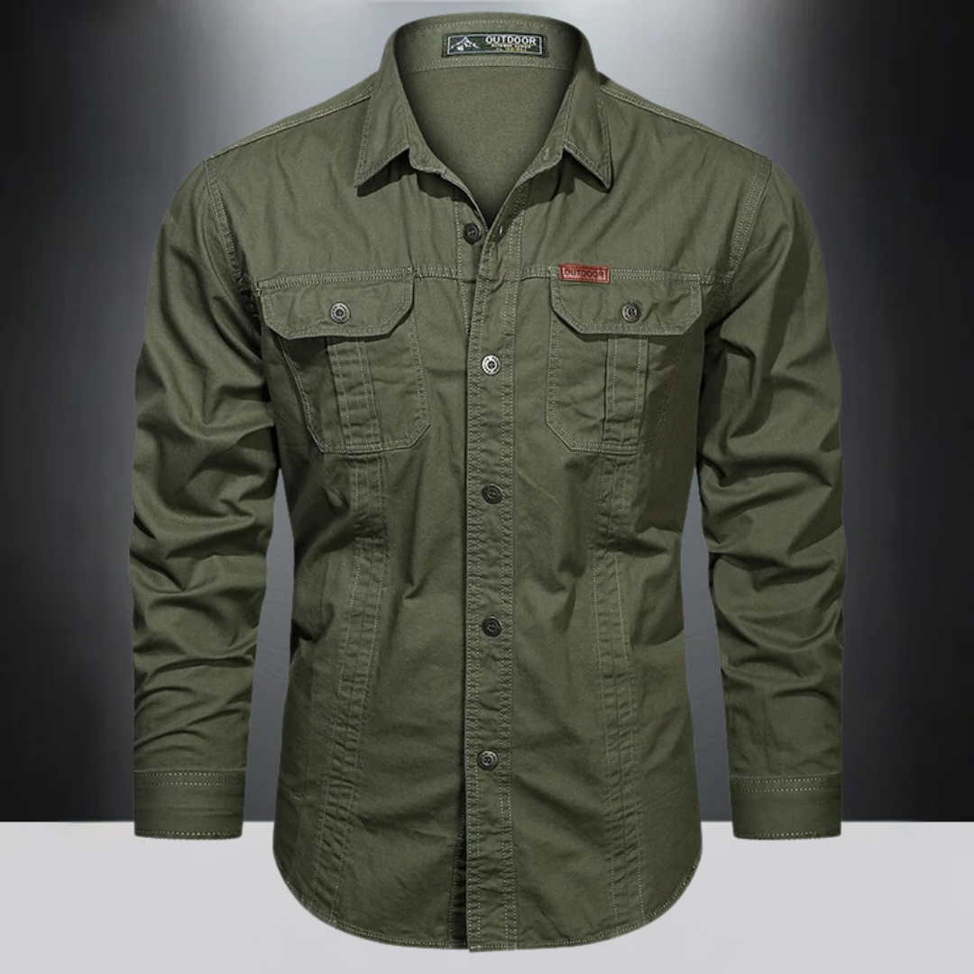 Chemise d'extérieur à manches longues pour homme