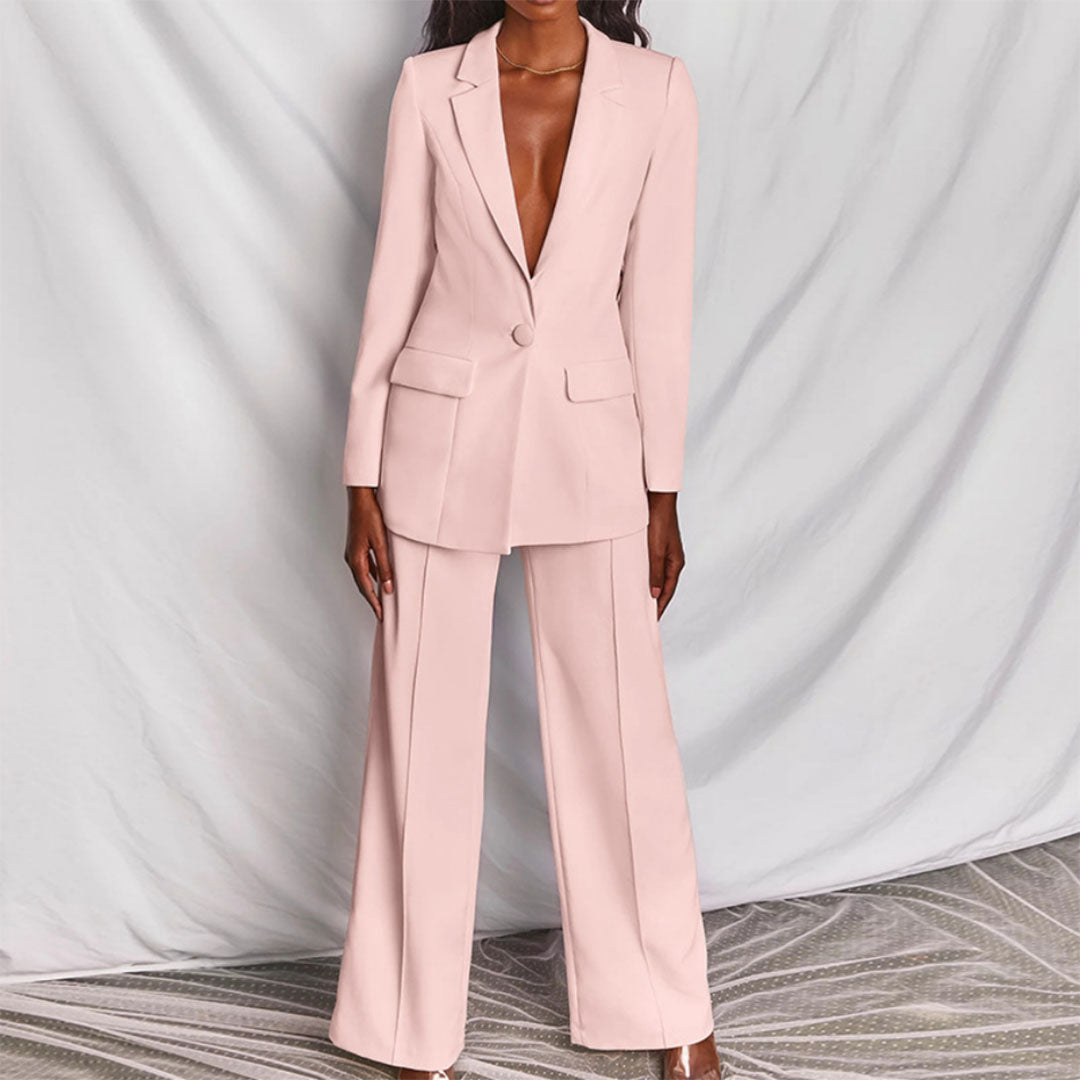 Ensemble élégant blazer et pantalon pour femme