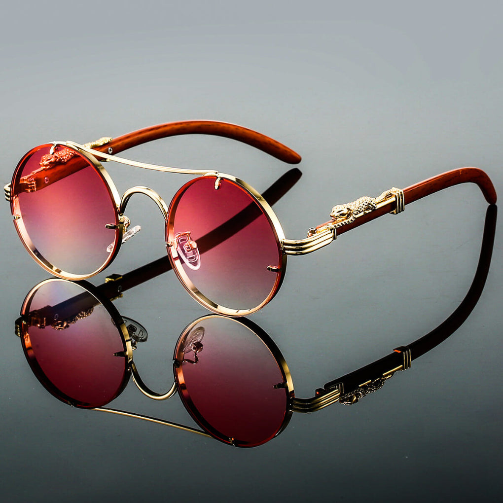 Lunettes de soleil rétro en métal