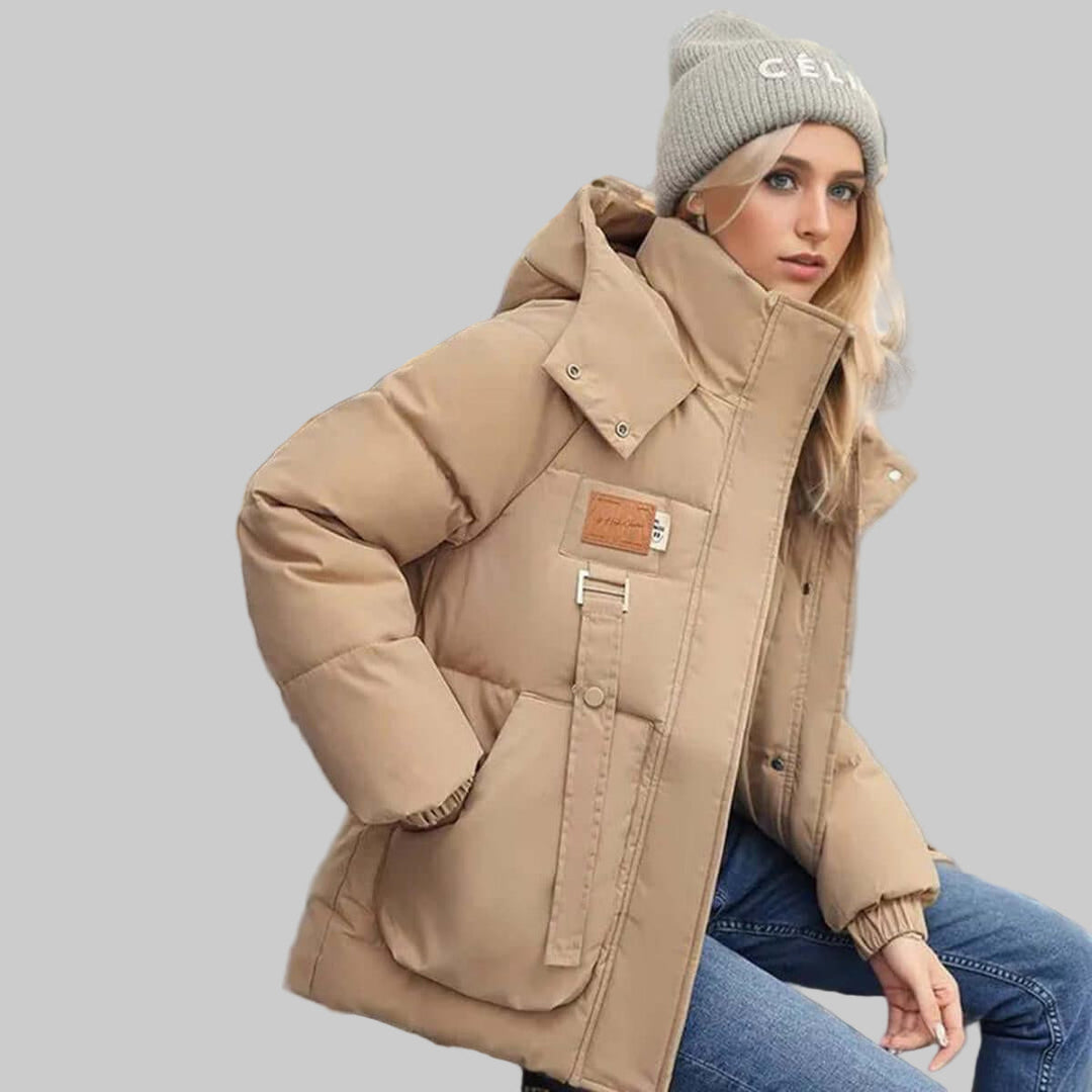 Veste matelassée à capuche pour femme
