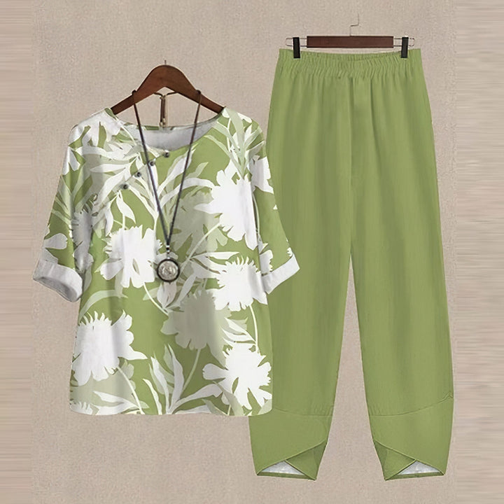 Ensemble 2 pièces floral élégant et parfaitement confortable