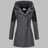 Manteau d'hiver long à capuche pour femme