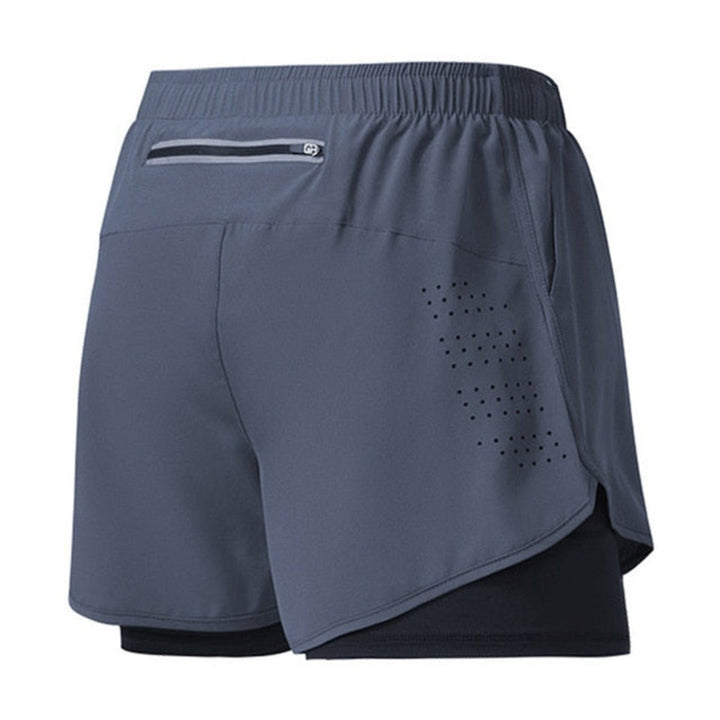 Short de course à séchage rapide pour homme avec fermeture éclair
