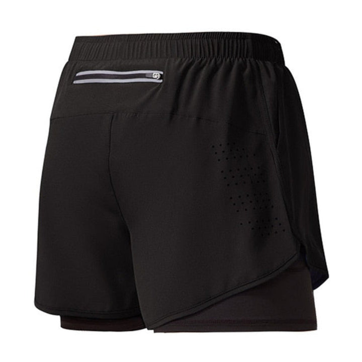 Short de course à séchage rapide pour homme avec fermeture éclair
