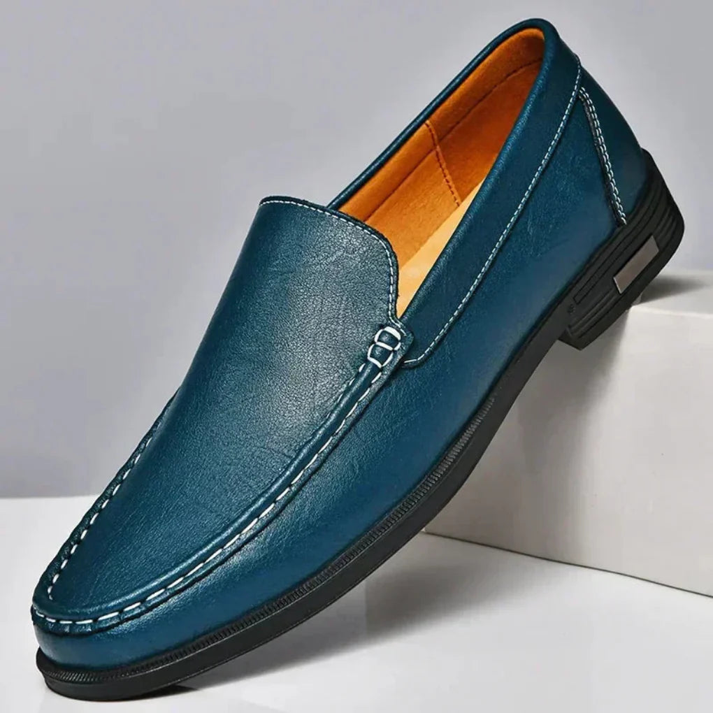 Mocassins à enfiler en cuir cousus à la main