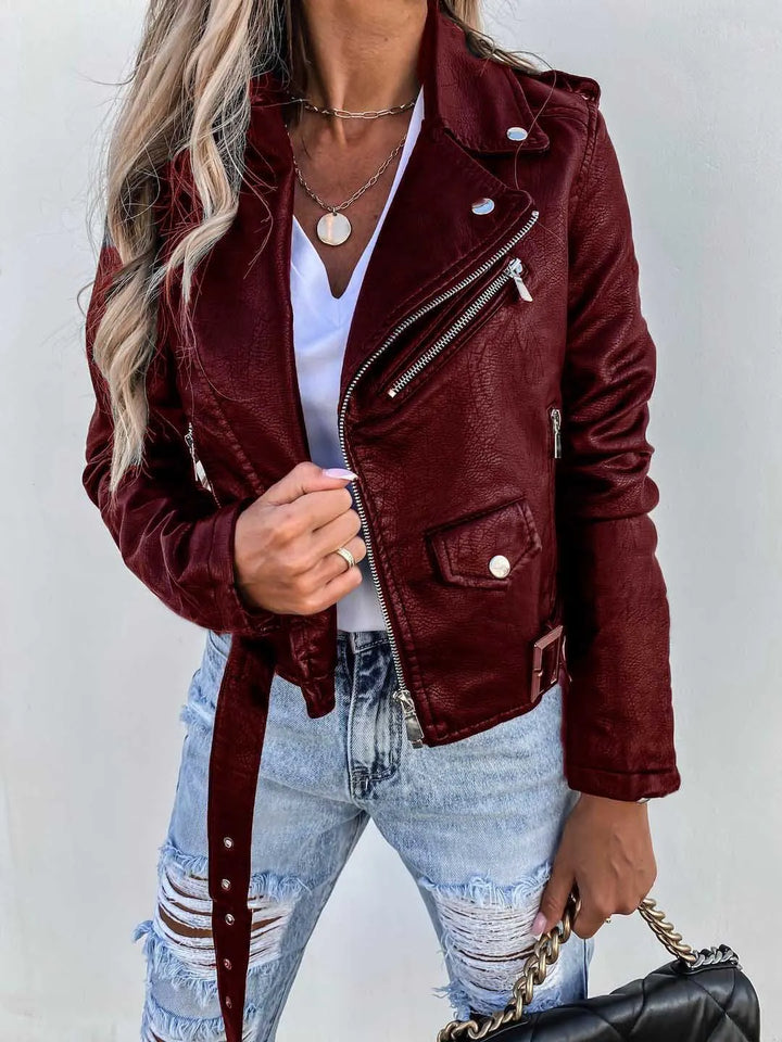 Zinnia | Veste en cuir pour femmes