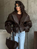 Blouson aviateur en daim pour femme