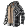 Veste chemise à capuche à carreaux pour homme
