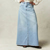 Jupe en jean taille haute coupe droite