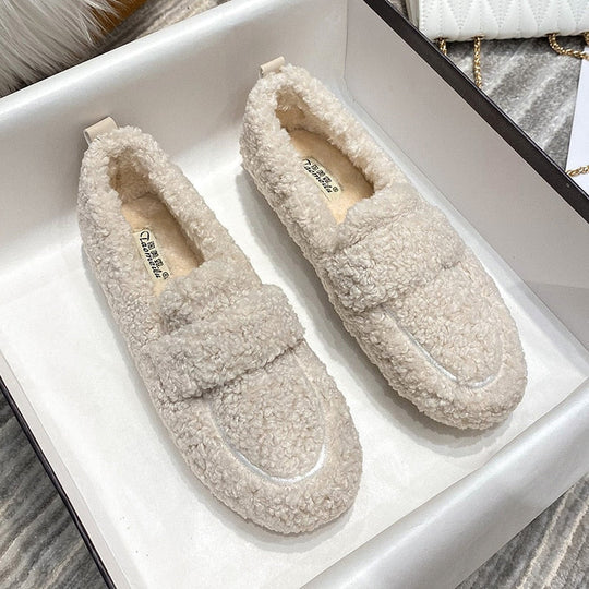 Pantoufles en peluche pour femmes