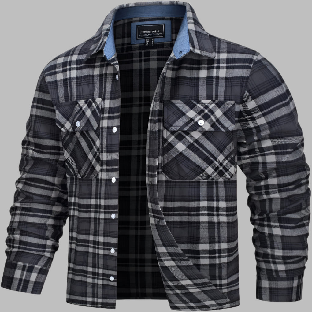 Chemise de bûcheron en flanelle à carreaux de coton