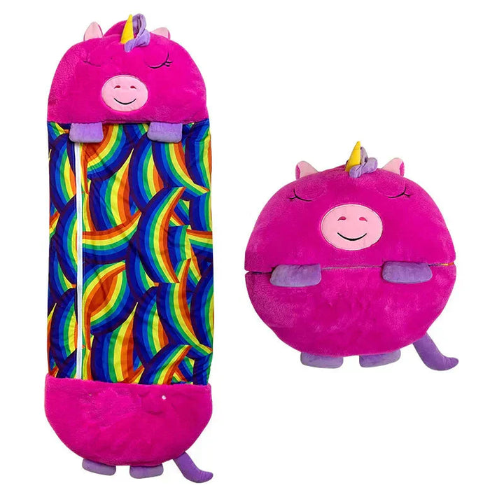 Sac de couchage et peluche pour enfants en un