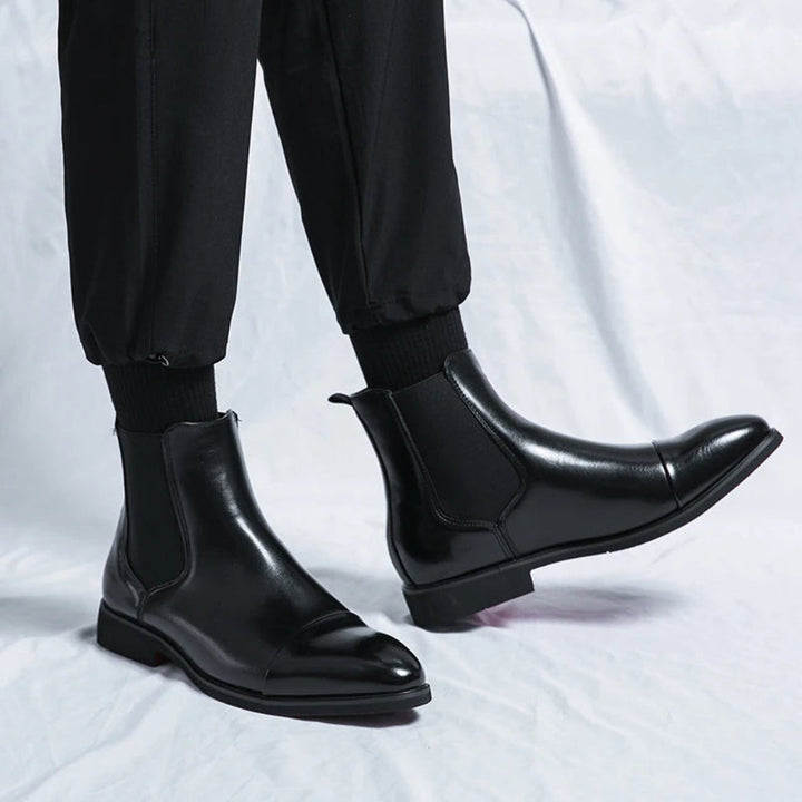 Bottines Chelsea élégantes à bout droit et longueur cheville
