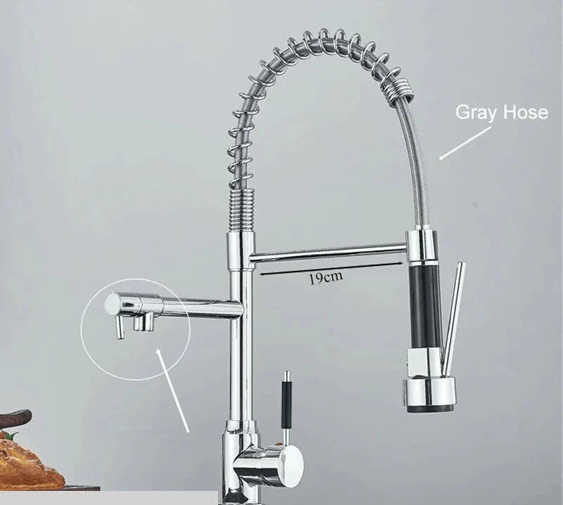 Robinet de cuisine pivotant à 360°