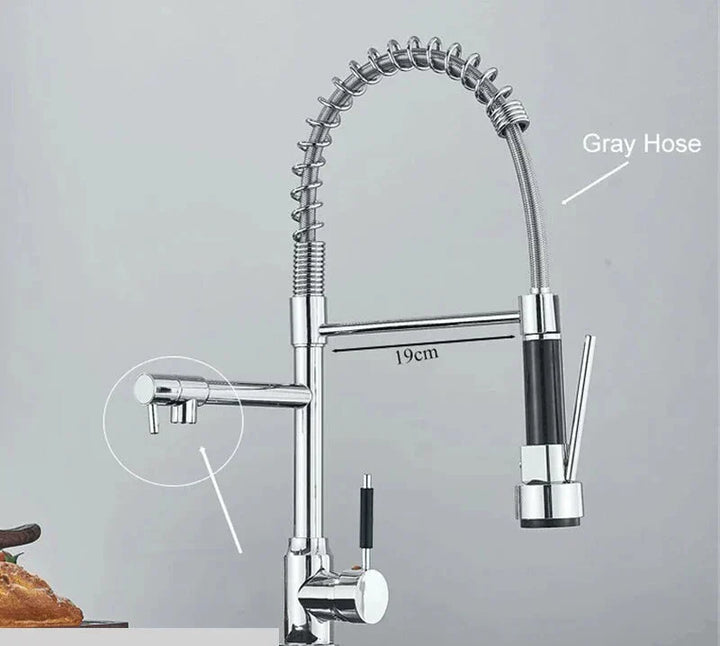 Robinet de cuisine pivotant à 360°