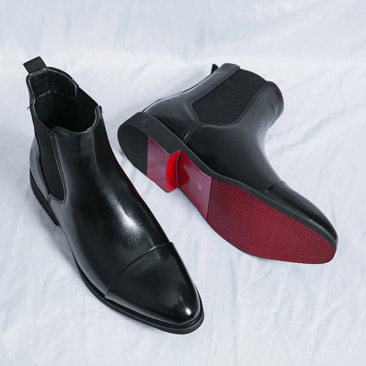 Bottines Chelsea élégantes à bout droit et longueur cheville