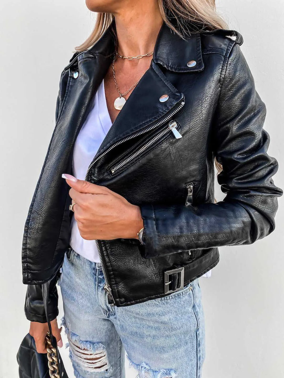 Zinnia | Veste en cuir pour femmes