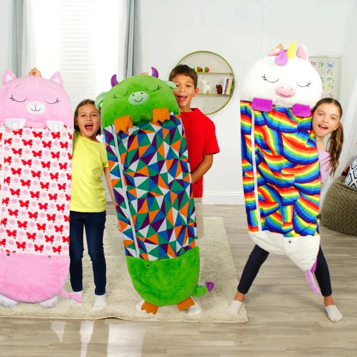 Sac de couchage et peluche pour enfants en un