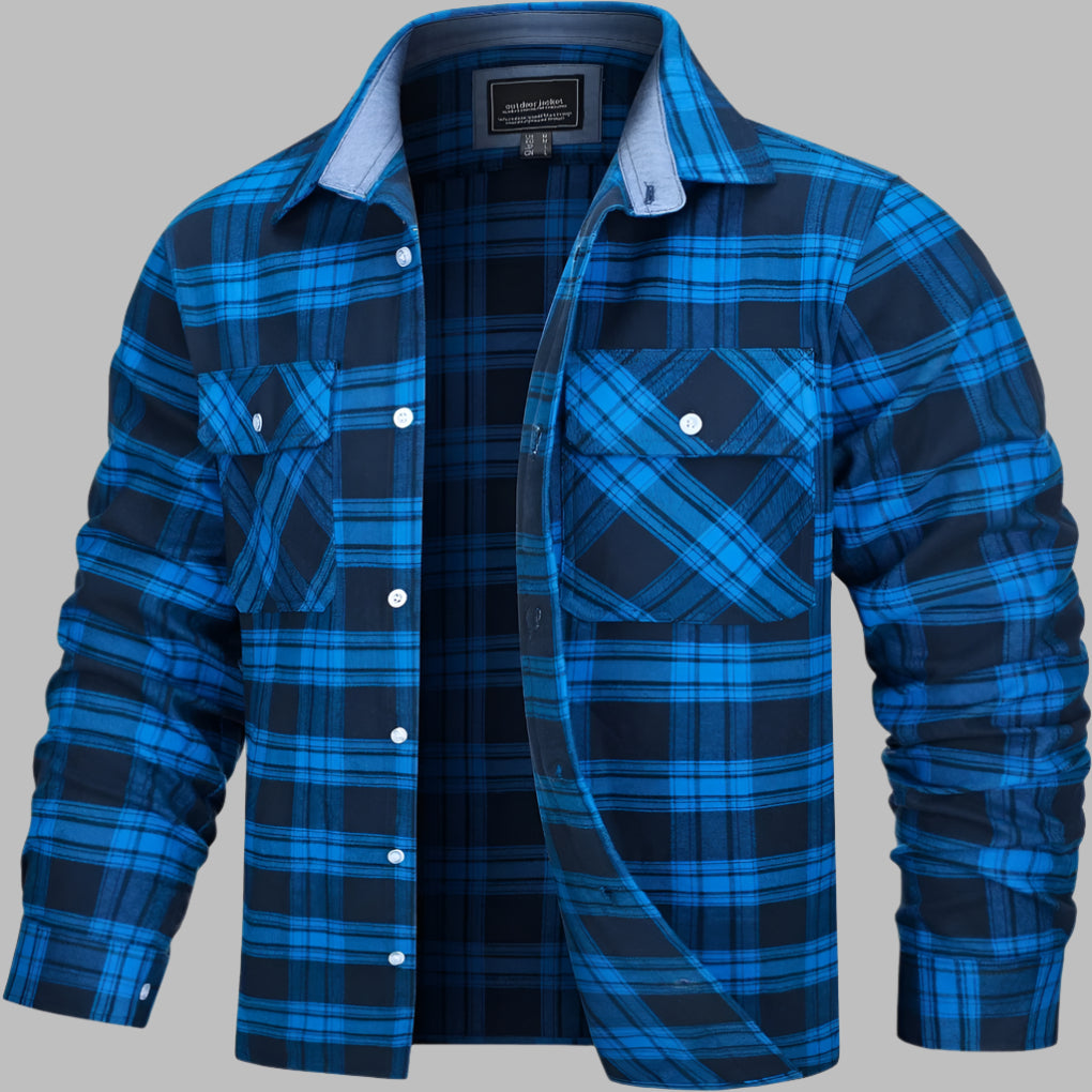 Chemise de bûcheron en flanelle à carreaux de coton