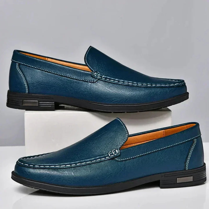 Mocassins à enfiler en cuir cousus à la main