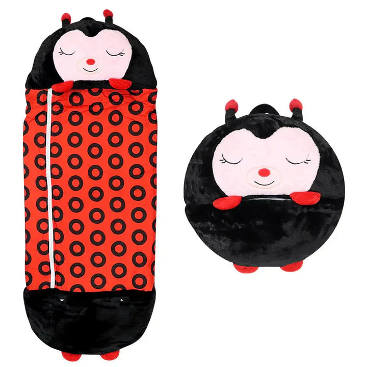 Sac de couchage et peluche pour enfants en un
