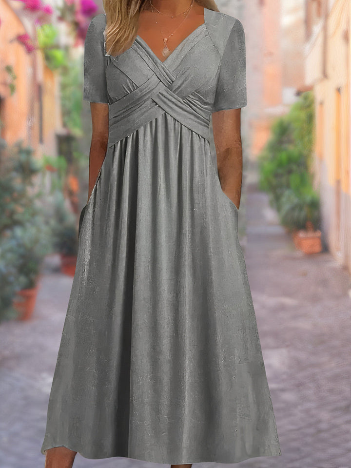 Robe d'été élégante à col en V