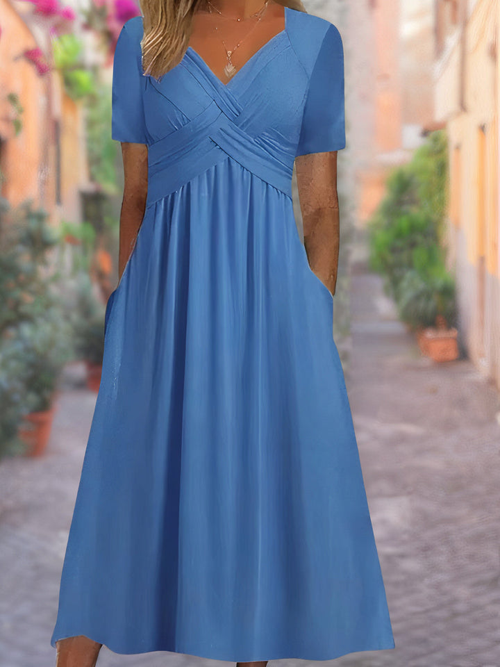 Robe d'été élégante à col en V