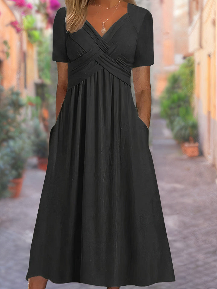Robe d'été élégante à col en V
