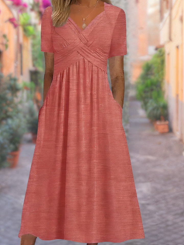 Robe d'été élégante à col en V