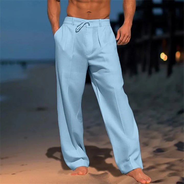 Pantalon d'été élégant en lin pour homme