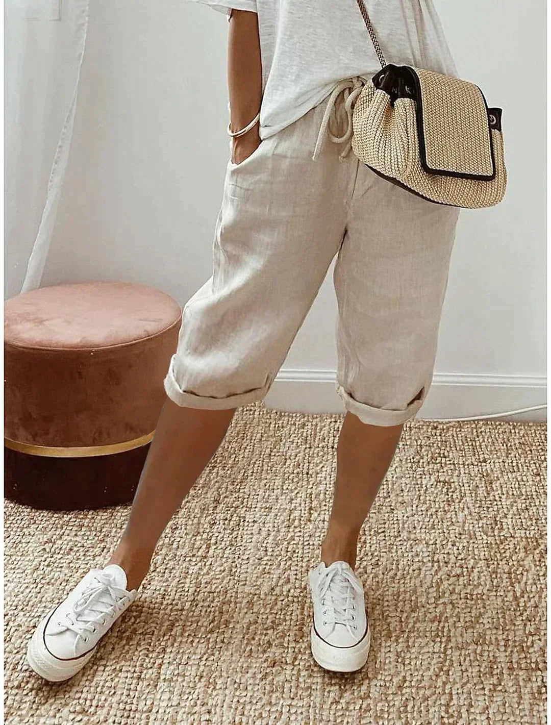 Pantalon d'Été en Lin pour Femme : Élégance Décontractée et Confort Estival
