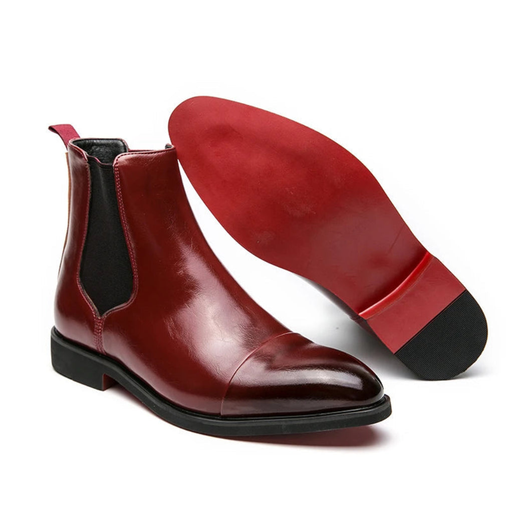 Bottines Chelsea élégantes à bout droit et longueur cheville